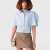 Camicia svasata a maniche corte Camicia svasata a maniche corte