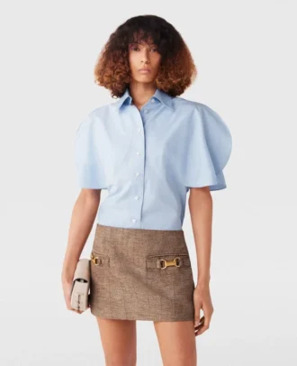Camicia svasata a maniche corte