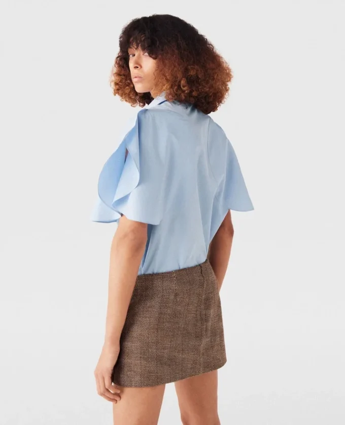 Camicia svasata a maniche corte Camicia svasata a maniche corte