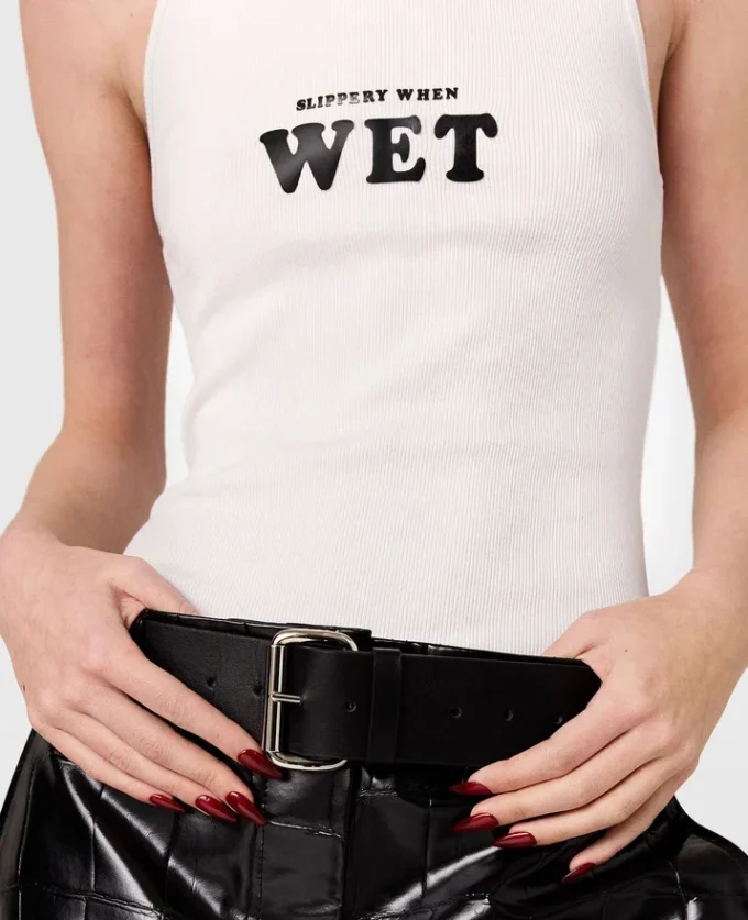 Canotta con scollo a vogatore Slippery When Wet Canotta con scollo a vogatore Slippery When Wet