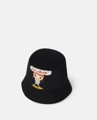Cappello a secchiello con stampa Sinister Child
