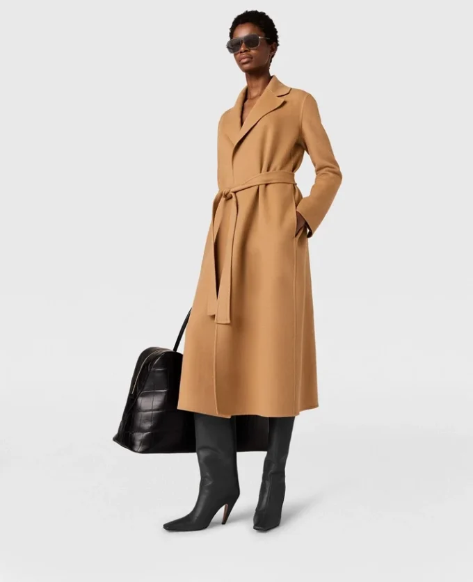 Cappotto double-face con cintura Cappotto double-face con cintura
