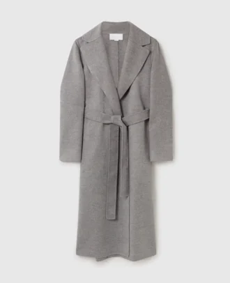Cappotto double-face con cintura