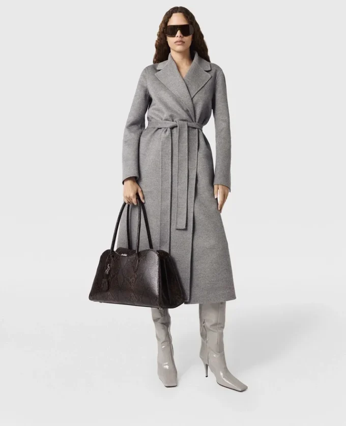 Cappotto double-face con cintura Cappotto double-face con cintura