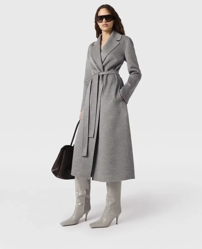 Cappotto double-face con cintura Cappotto double-face con cintura