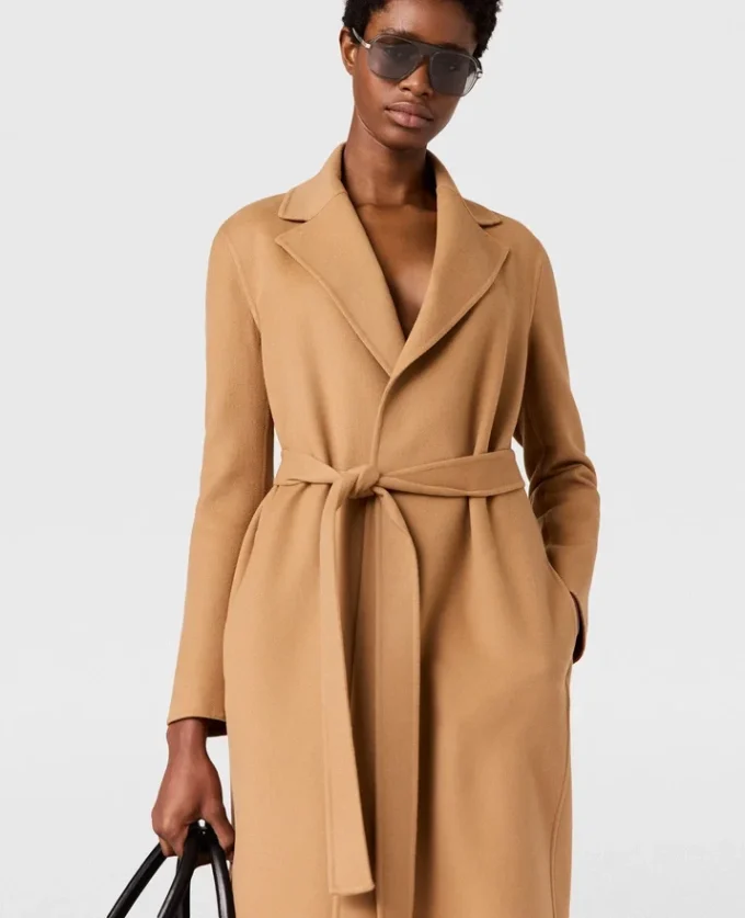 Cappotto double-face con cintura Cappotto double-face con cintura
