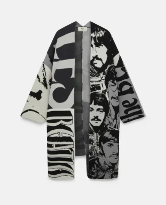 Cappotto in maglia con pannelli Get Back