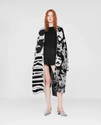 Cappotto in maglia con pannelli Get Back