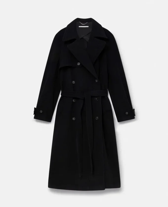 Cappotto lungo con cintura e maniche a banana Cappotto lungo con cintura e maniche a banana