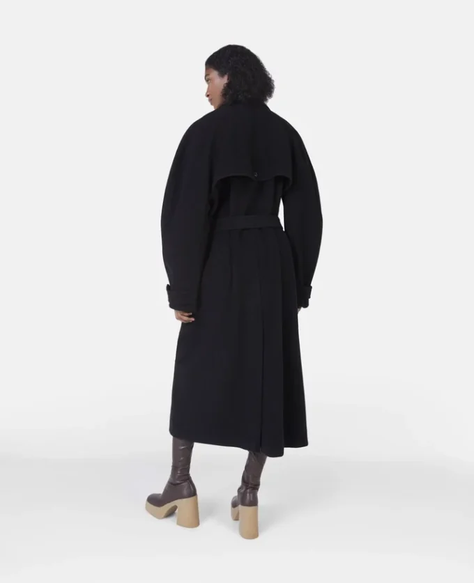 Cappotto lungo con cintura e maniche a banana Cappotto lungo con cintura e maniche a banana