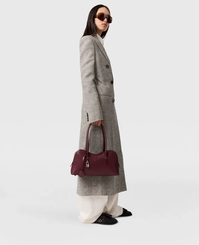 Cappotto lungo doppiopetto in tweed Cappotto lungo doppiopetto in tweed
