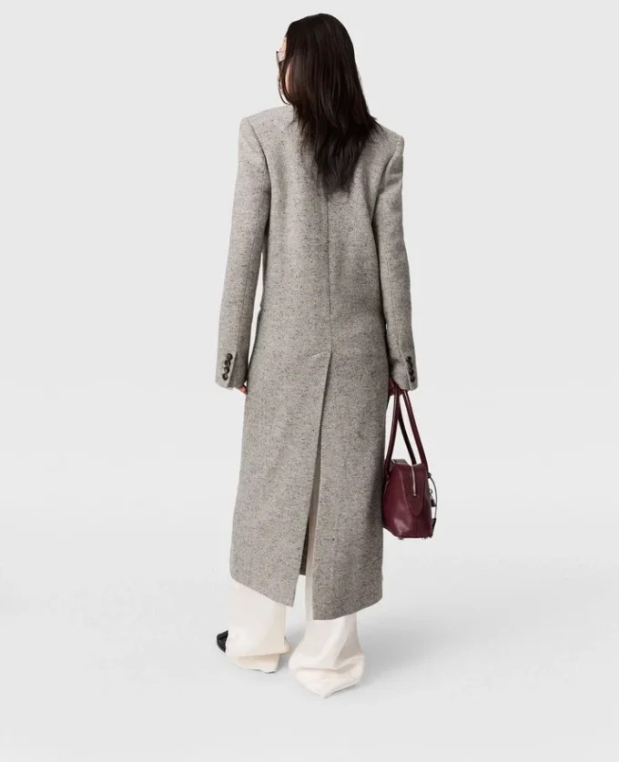 Cappotto lungo doppiopetto in tweed Cappotto lungo doppiopetto in tweed