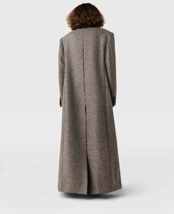 Cappotto lungo doppiopetto in tweed Cappotto lungo doppiopetto in tweed