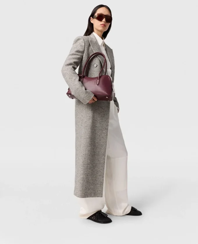 Cappotto lungo doppiopetto in tweed Cappotto lungo doppiopetto in tweed