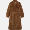 Cappotto Teddy in peluche con cintura Cappotto Teddy in peluche con cintura