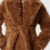 Cappotto Teddy in peluche con cintura Cappotto Teddy in peluche con cintura