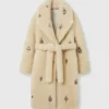 Cappotto Teddy in peluche impreziosito da cristalli Cappotto Teddy in peluche impreziosito da cristalli