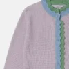 Cardigan con bordi smerlati
