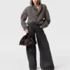 Cardigan con cappuccio a coste Cardigan con cappuccio a coste