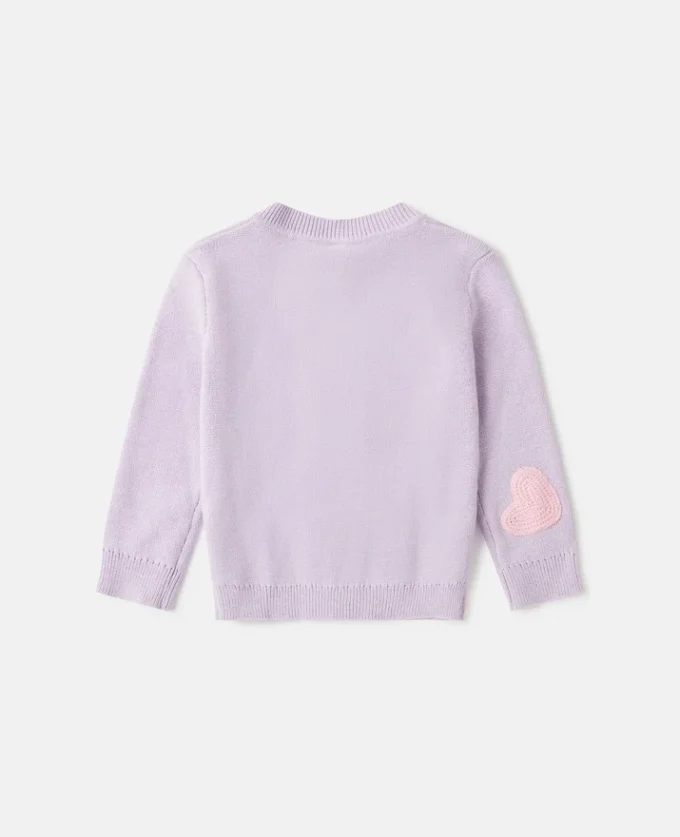 Cardigan con ricamo grafico Earth Friends Cardigan con ricamo grafico Earth Friends