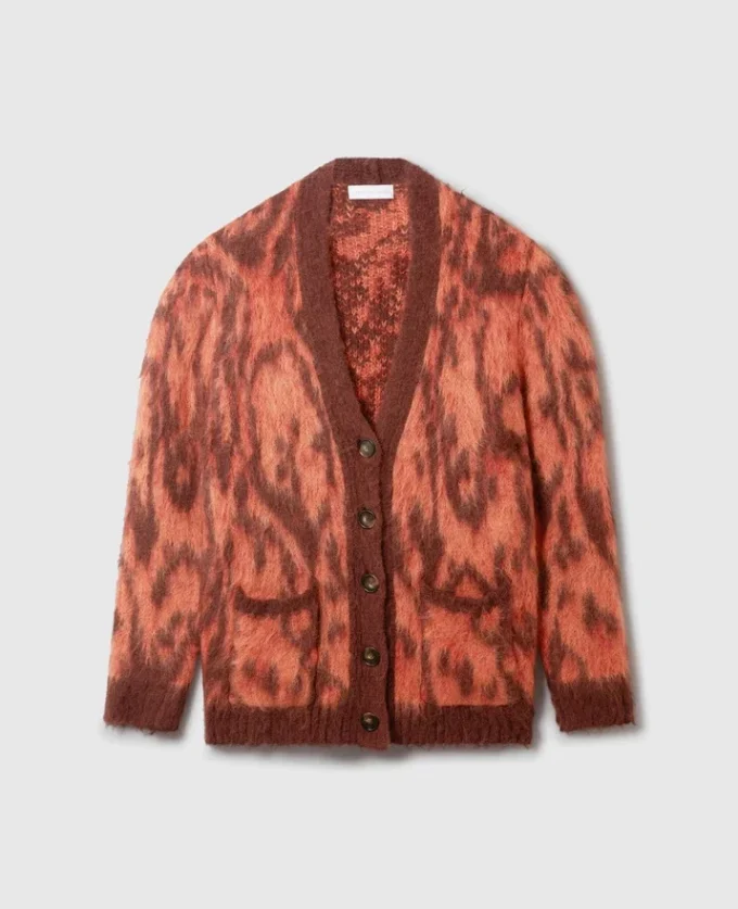 Cardigan con scollo a V Cloud Leopard Cardigan con scollo a V Cloud Leopard