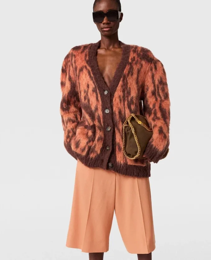 Cardigan con scollo a V Cloud Leopard Cardigan con scollo a V Cloud Leopard