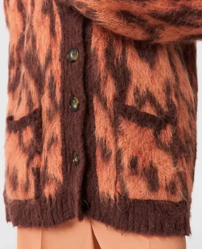 Cardigan con scollo a V Cloud Leopard Cardigan con scollo a V Cloud Leopard