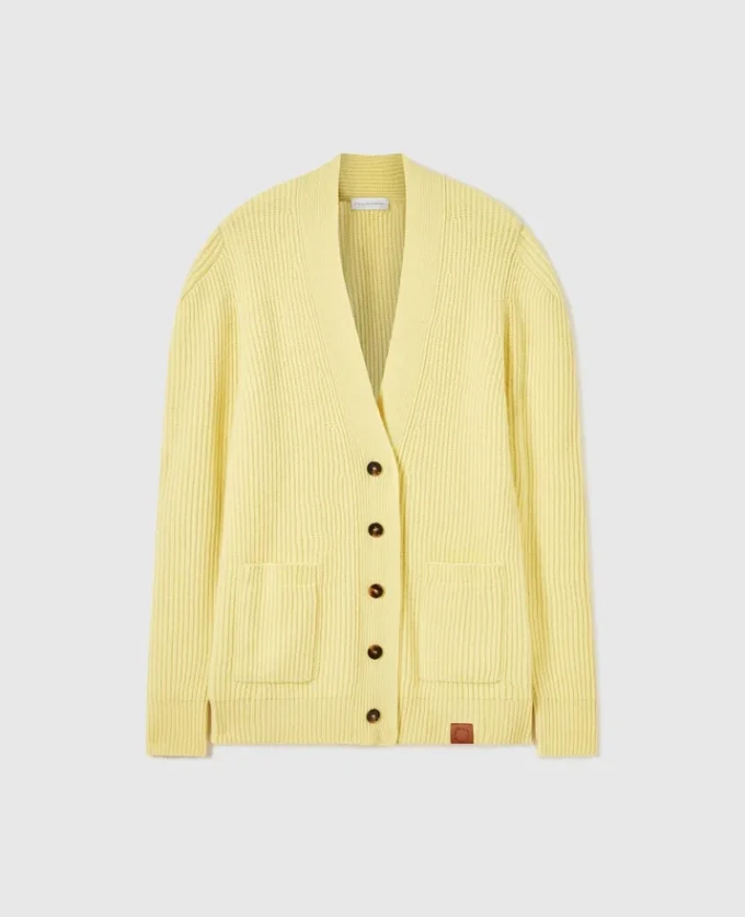 Cardigan con scollo a V in maglia grossa Cardigan con scollo a V in maglia grossa