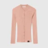 Cardigan girocollo in maglia leggera Cardigan girocollo in maglia leggera