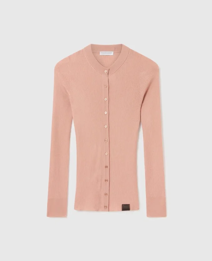 Cardigan girocollo in maglia leggera Cardigan girocollo in maglia leggera
