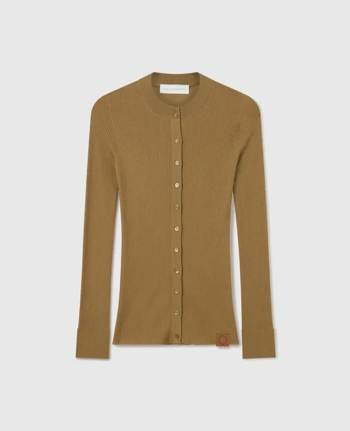 Cardigan girocollo in maglia leggera Cardigan girocollo in maglia leggera