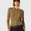 Cardigan girocollo in maglia leggera Cardigan girocollo in maglia leggera