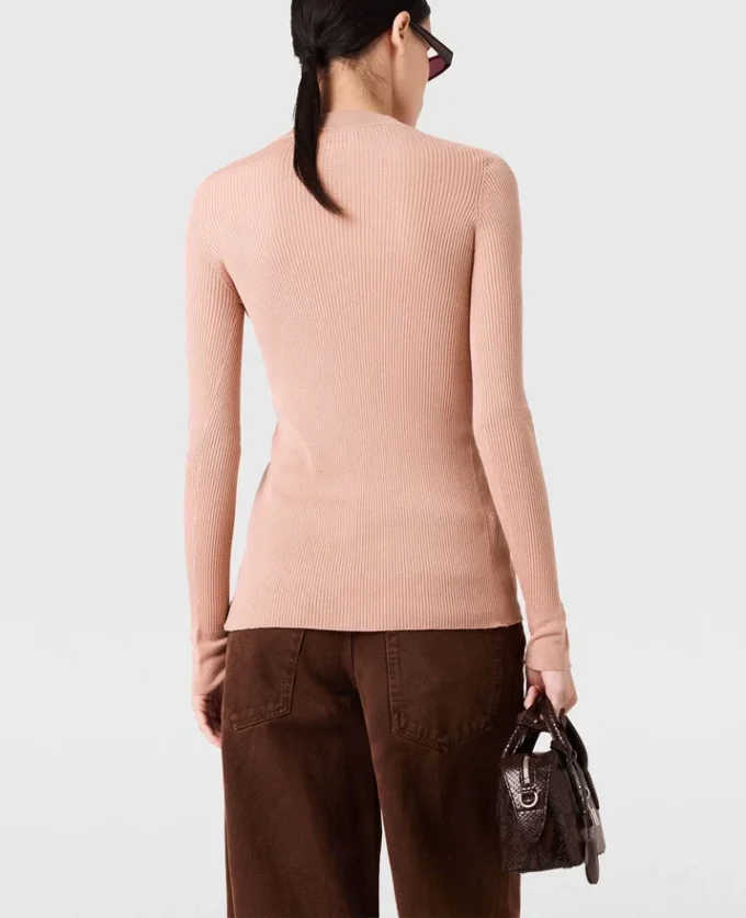Cardigan girocollo in maglia leggera Cardigan girocollo in maglia leggera