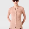 Cardigan girocollo in maglia leggera Cardigan girocollo in maglia leggera