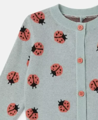 Cardigan girocollo lavorato a maglia Ladybird