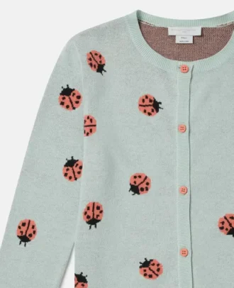 Cardigan girocollo lavorato a maglia Ladybird