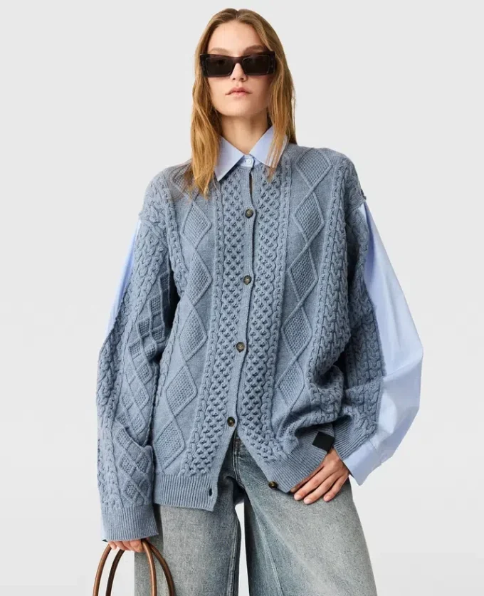 Cardigan ibrido in maglia Cardigan ibrido in maglia