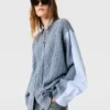 Cardigan ibrido in maglia Cardigan ibrido in maglia