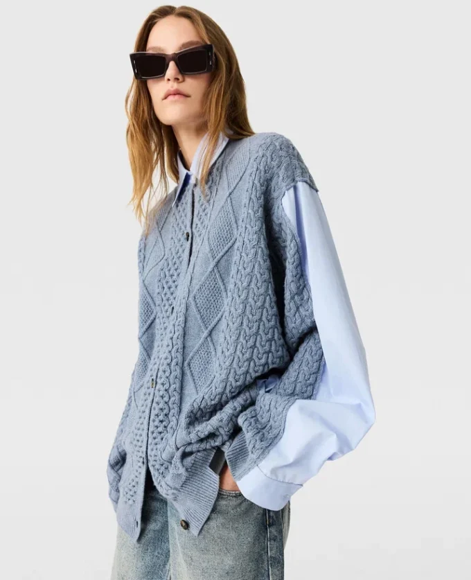 Cardigan ibrido in maglia Cardigan ibrido in maglia