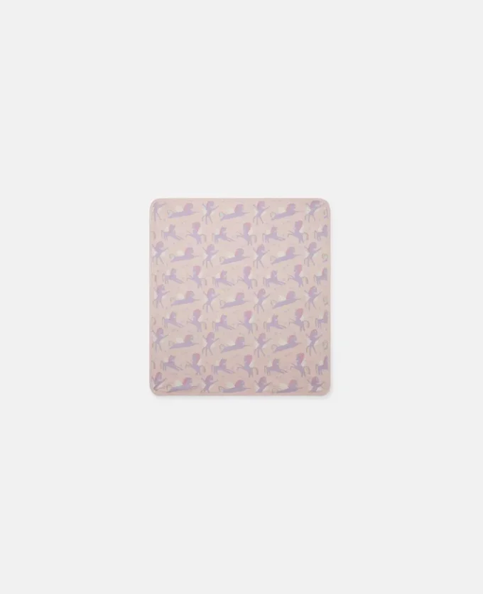 Coperta reversibile con stampa unicorno arcobaleno Coperta reversibile con stampa unicorno arcobaleno