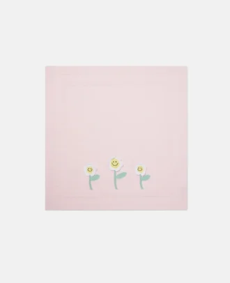 Coperta ricamata con fiori