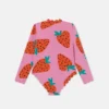 Costume da bagno a maniche lunghe con stampa fragole Costume da bagno a maniche lunghe con stampa fragole
