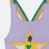 Costume da bagno con frange e stampa grafica a stelle Costume da bagno con frange e stampa grafica a stelle