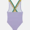 Costume da bagno con frange e stampa grafica a stelle Costume da bagno con frange e stampa grafica a stelle