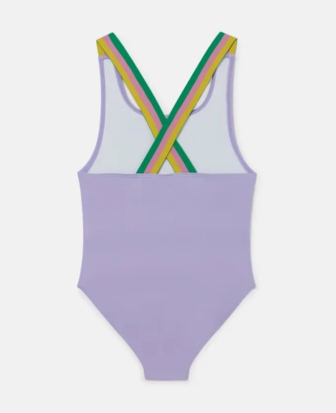 Costume da bagno con frange e stampa grafica a stelle Costume da bagno con frange e stampa grafica a stelle