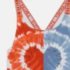 Costume da bagno con stampa grafica tie-dye a cuori Costume da bagno con stampa grafica tie-dye a cuori