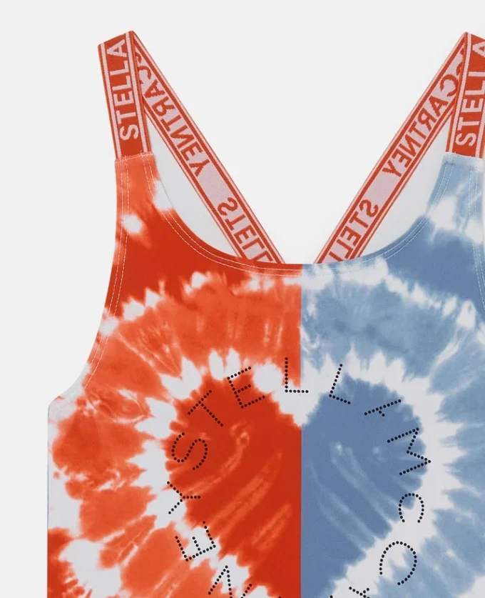 Costume da bagno con stampa grafica tie-dye a cuori Costume da bagno con stampa grafica tie-dye a cuori