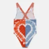 Costume da bagno con stampa grafica tie-dye a cuori Costume da bagno con stampa grafica tie-dye a cuori