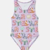Costume da bagno con stampa lettering Costume da bagno con stampa lettering