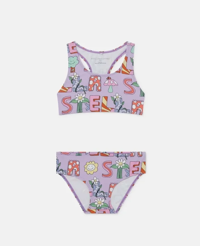 Costume da bagno con stampa lettering Costume da bagno con stampa lettering